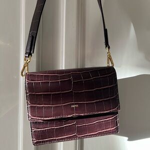 JW PEI Croc-Embossed Shoulder Bag
